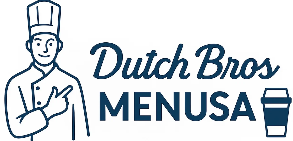 Professional logo for Dutch Bros Menusa with a barista icon and coffee cup