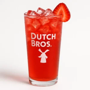 Dutch Bros Strawberry Tea with strawberry syrup and black or green tea

