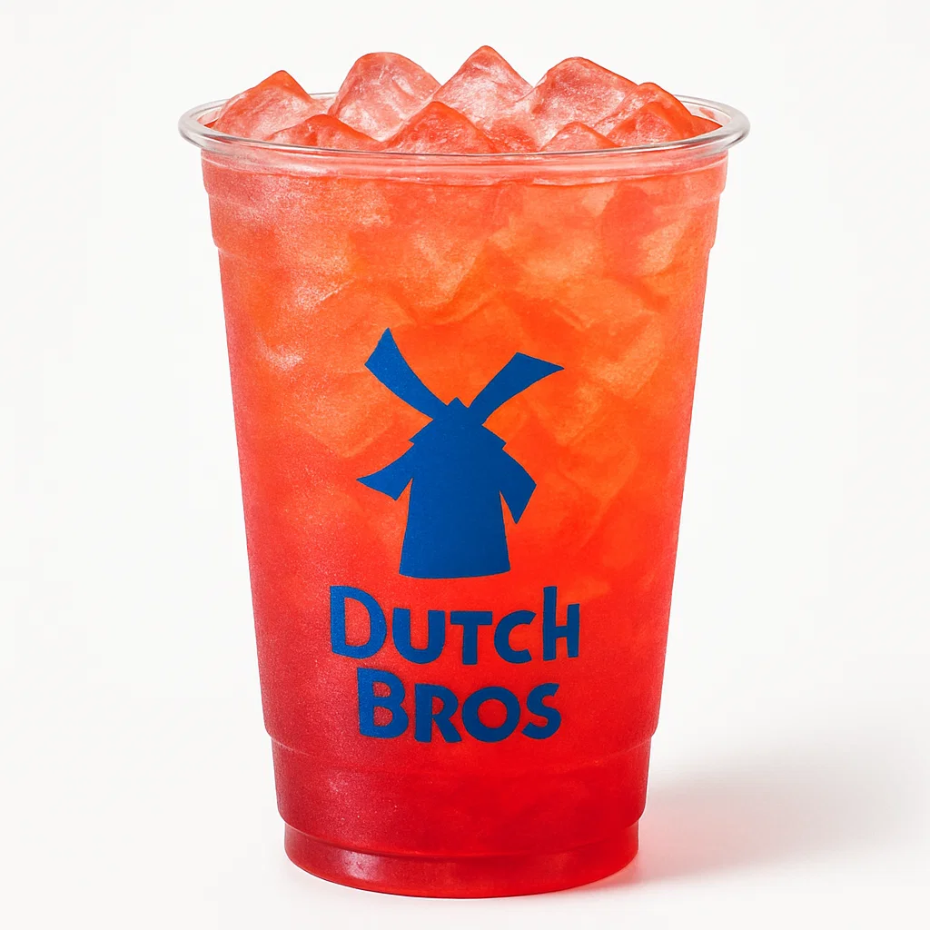 OG Gummy Bear Rebel with a mix of pomegranate, watermelon, passion fruit, and grapefruit syrups served over ice.